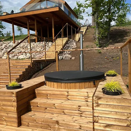 View Odyl Off-grid House With Sauna And Hot-tub Holiday home Pindi (Polva)